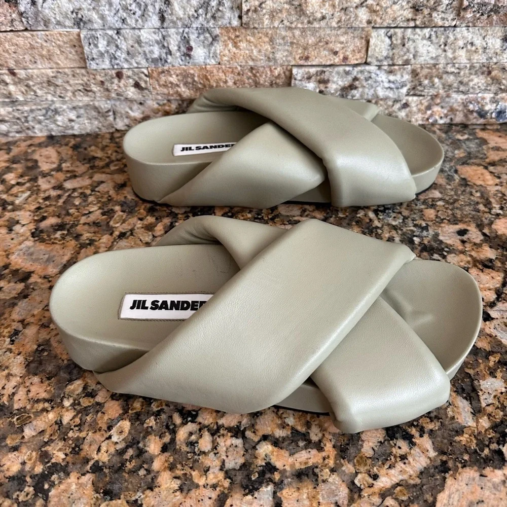 Jil Sander Padded Leather Sandal